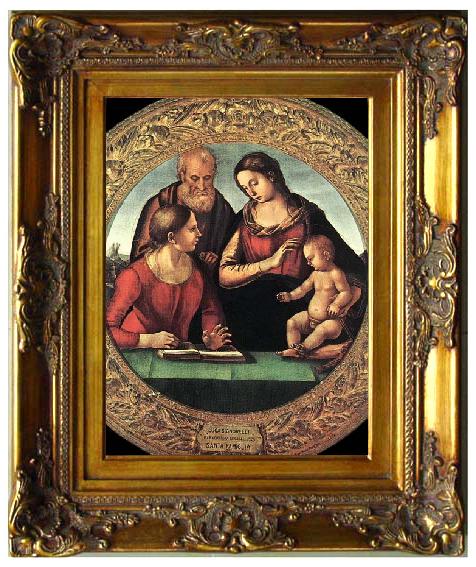 framed  Luca Signorelli Madonna and Child with St Joseph and Another Saint, Ta056